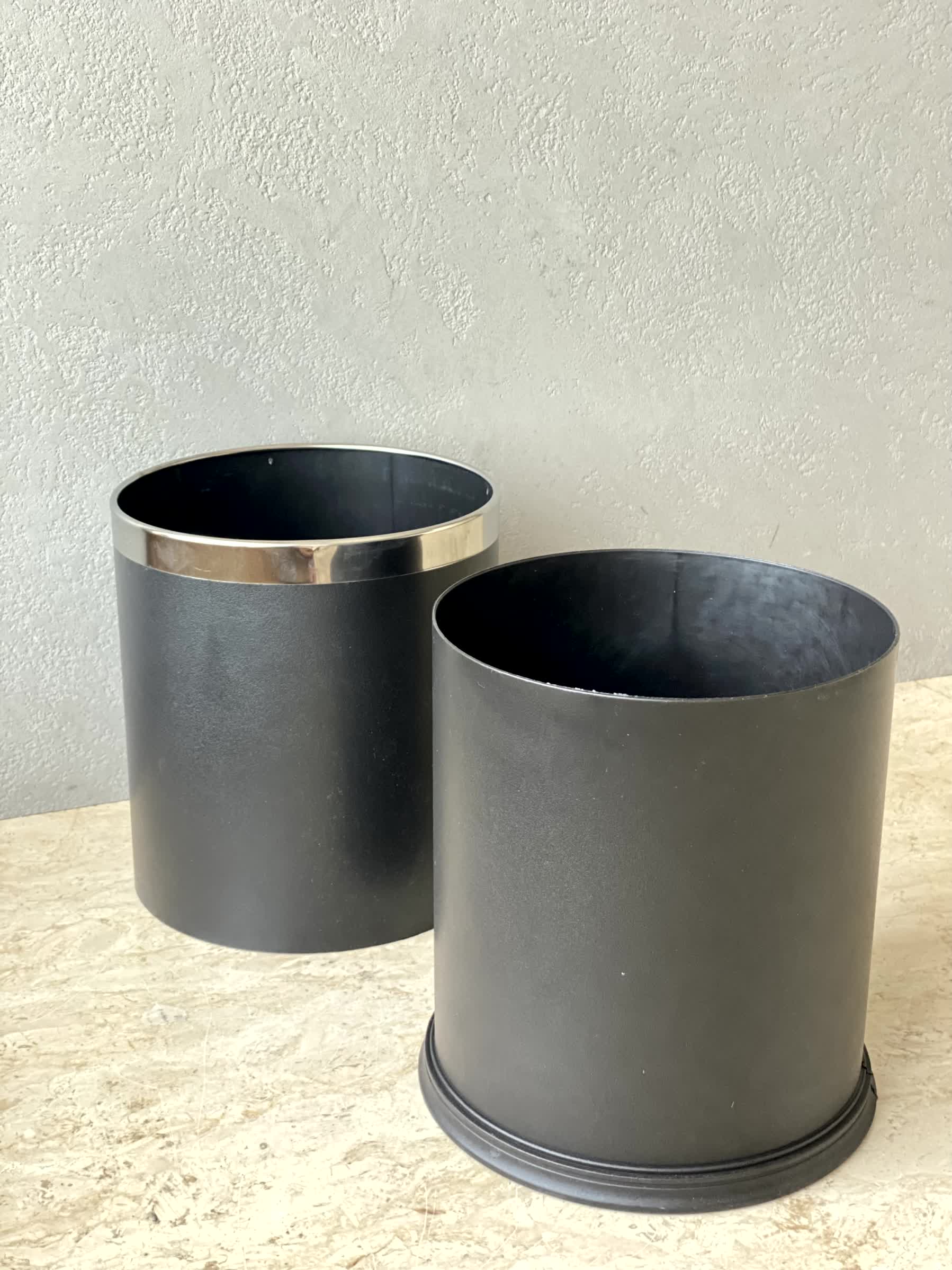 Volt Dustbin - Black W/ Silver Ring