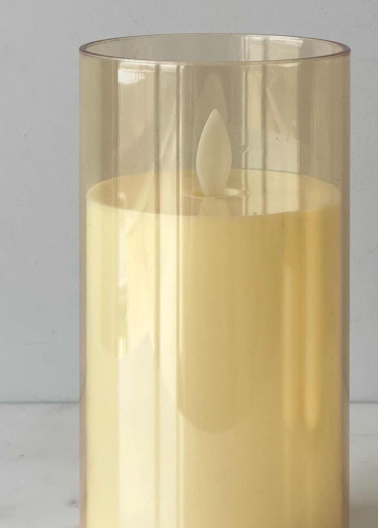 LED Glass Candle -Large