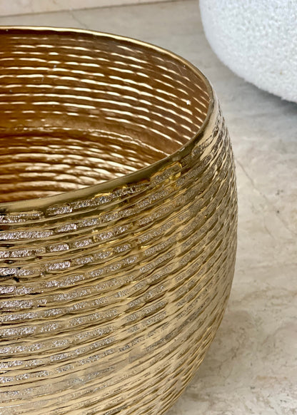 Halo Gold Ring Round Planters