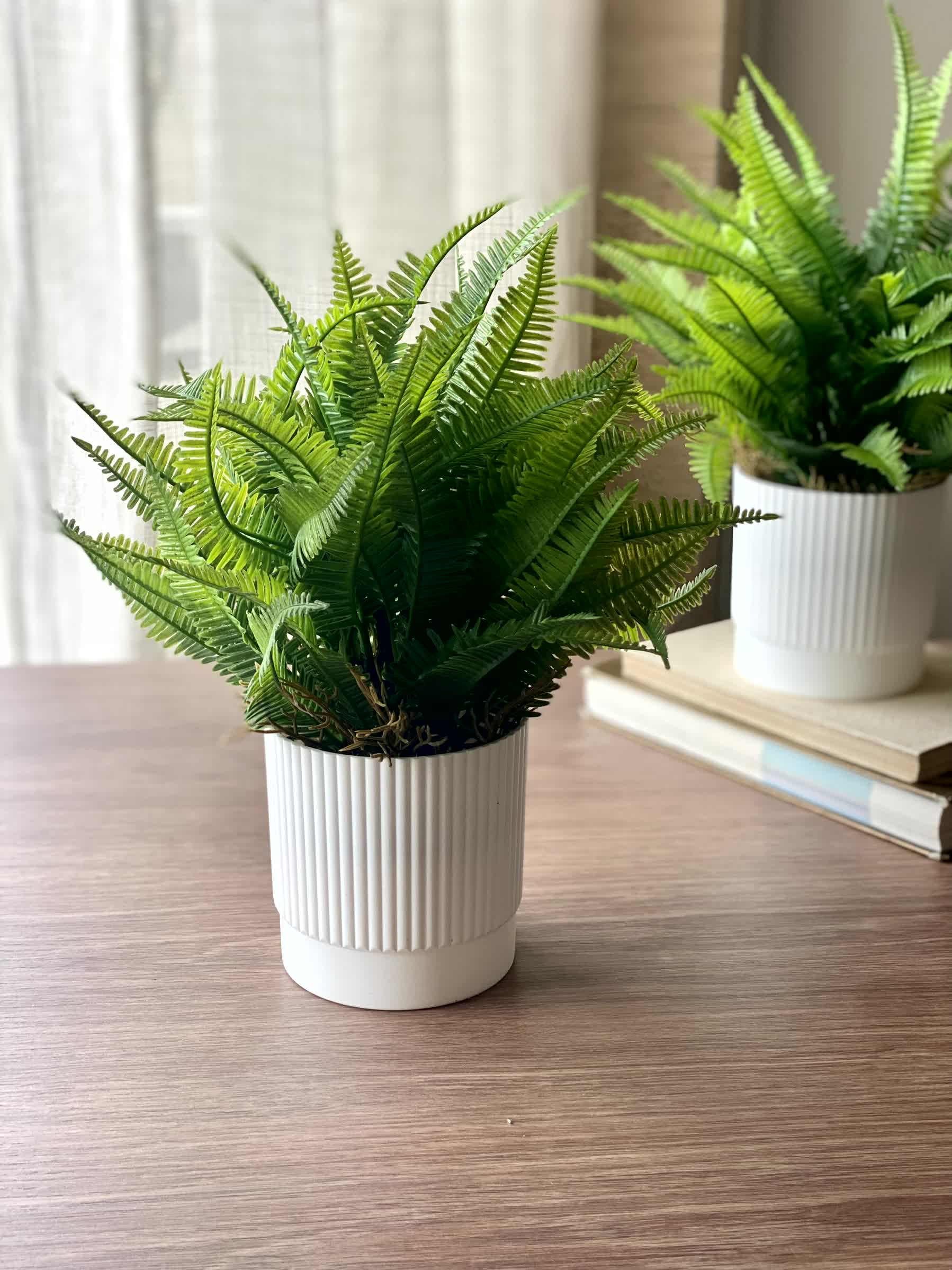 Artificial Lush Fern Plant - Medium (Set of 2)