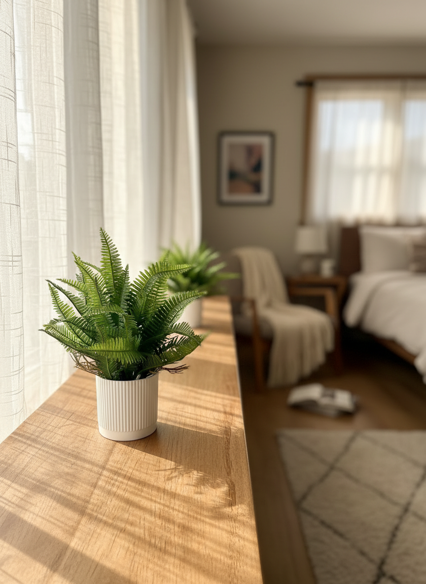 Artificial Lush Fern Plant - Small (Set of 2)