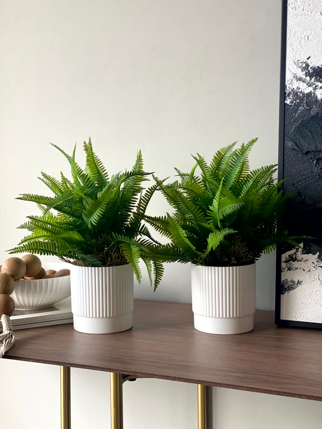 Artificial Lush Fern Plant - Medium (Set of 2)