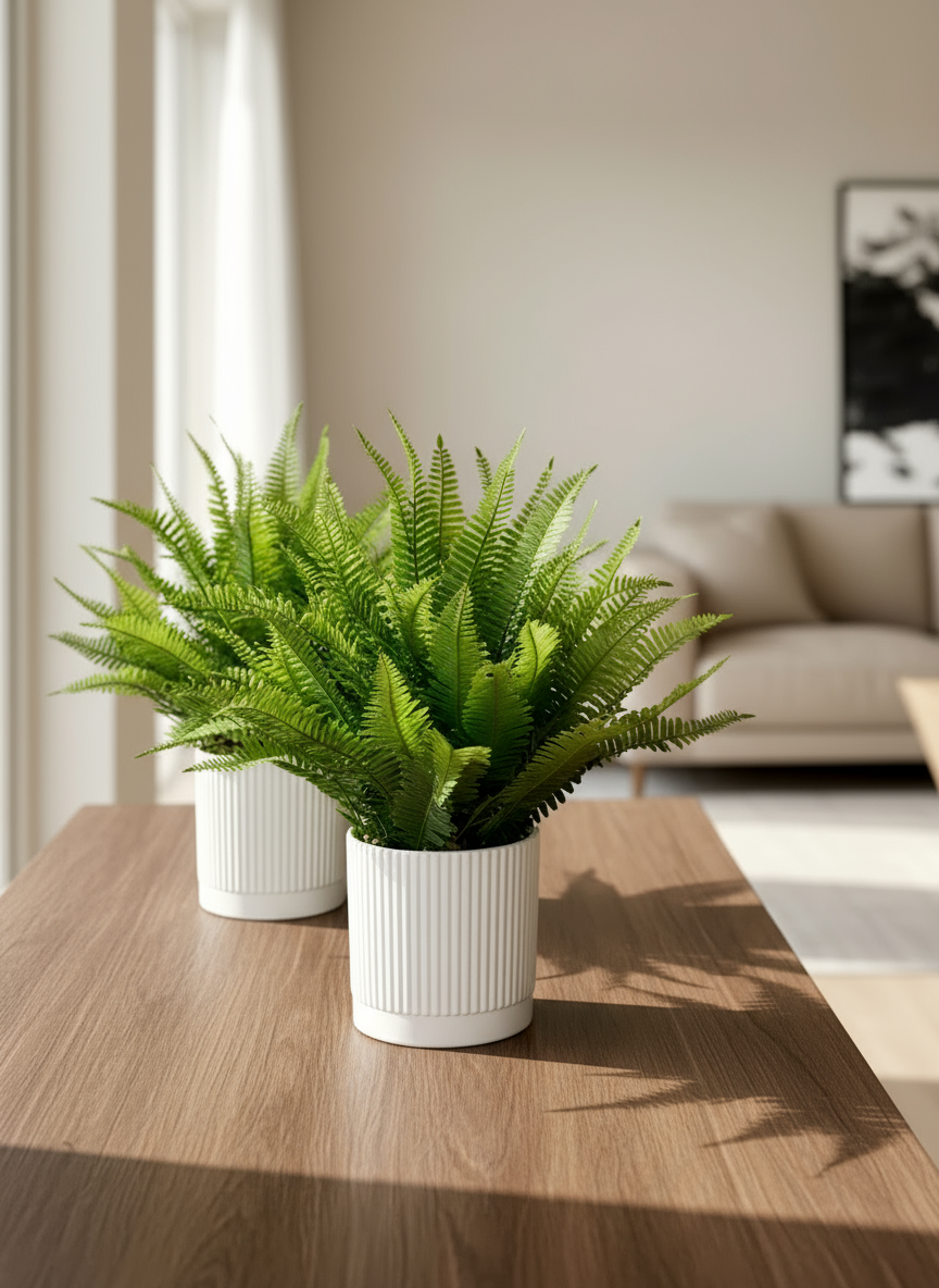 Artificial Lush Fern Plant - Small (Set of 2)