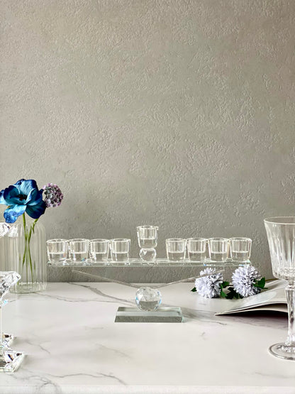 Nine Arm Crystal Candle Holders