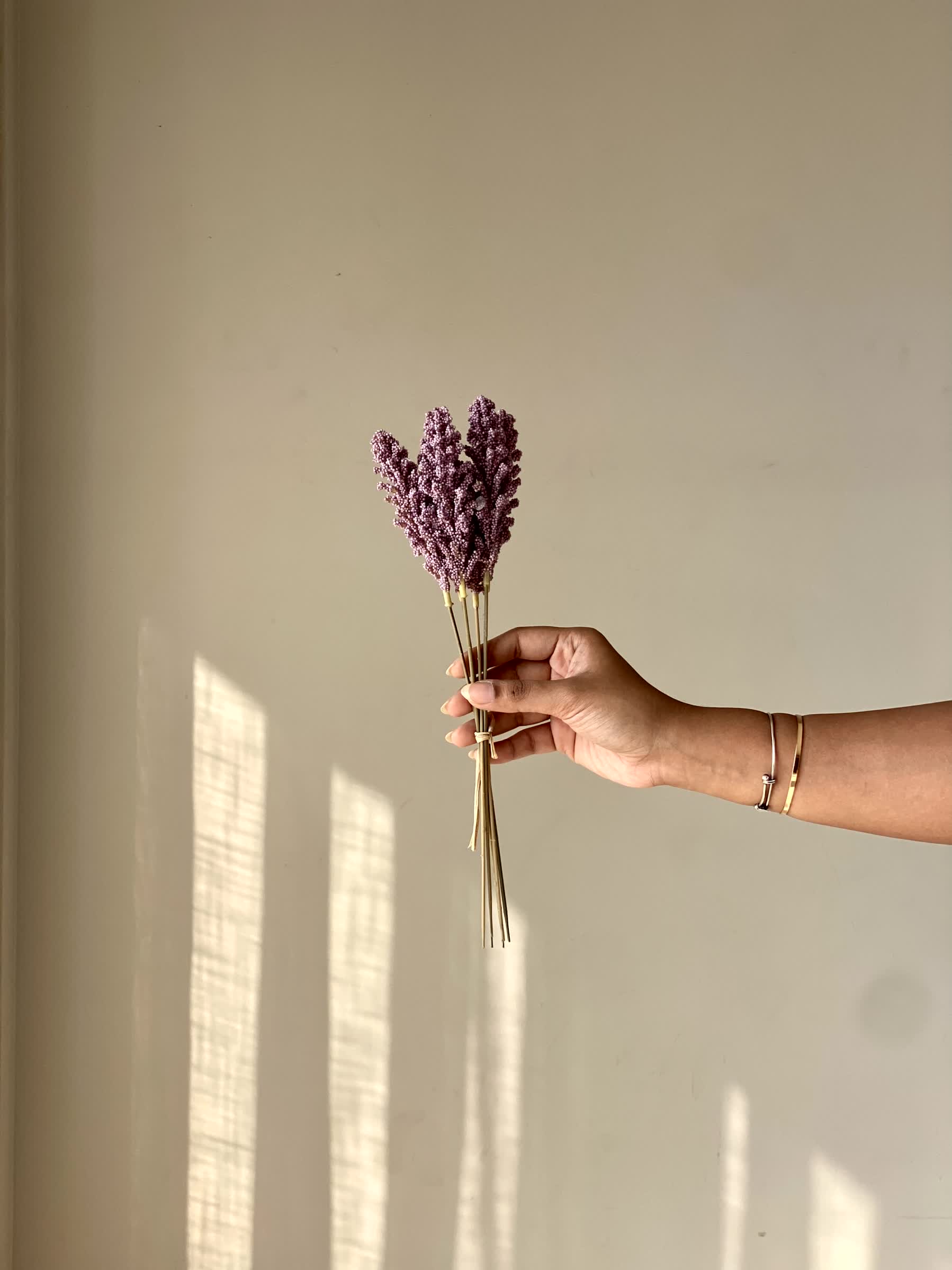 Artificial Wheat Ear Bunch  - Lavender