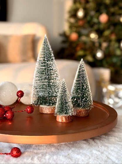 Christmas Frosted Tree - Set of 6