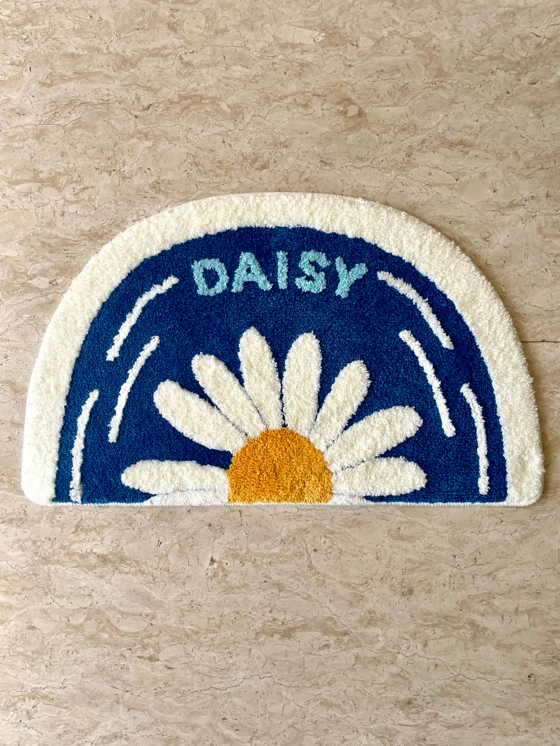Daisy Bath Mat - Blue