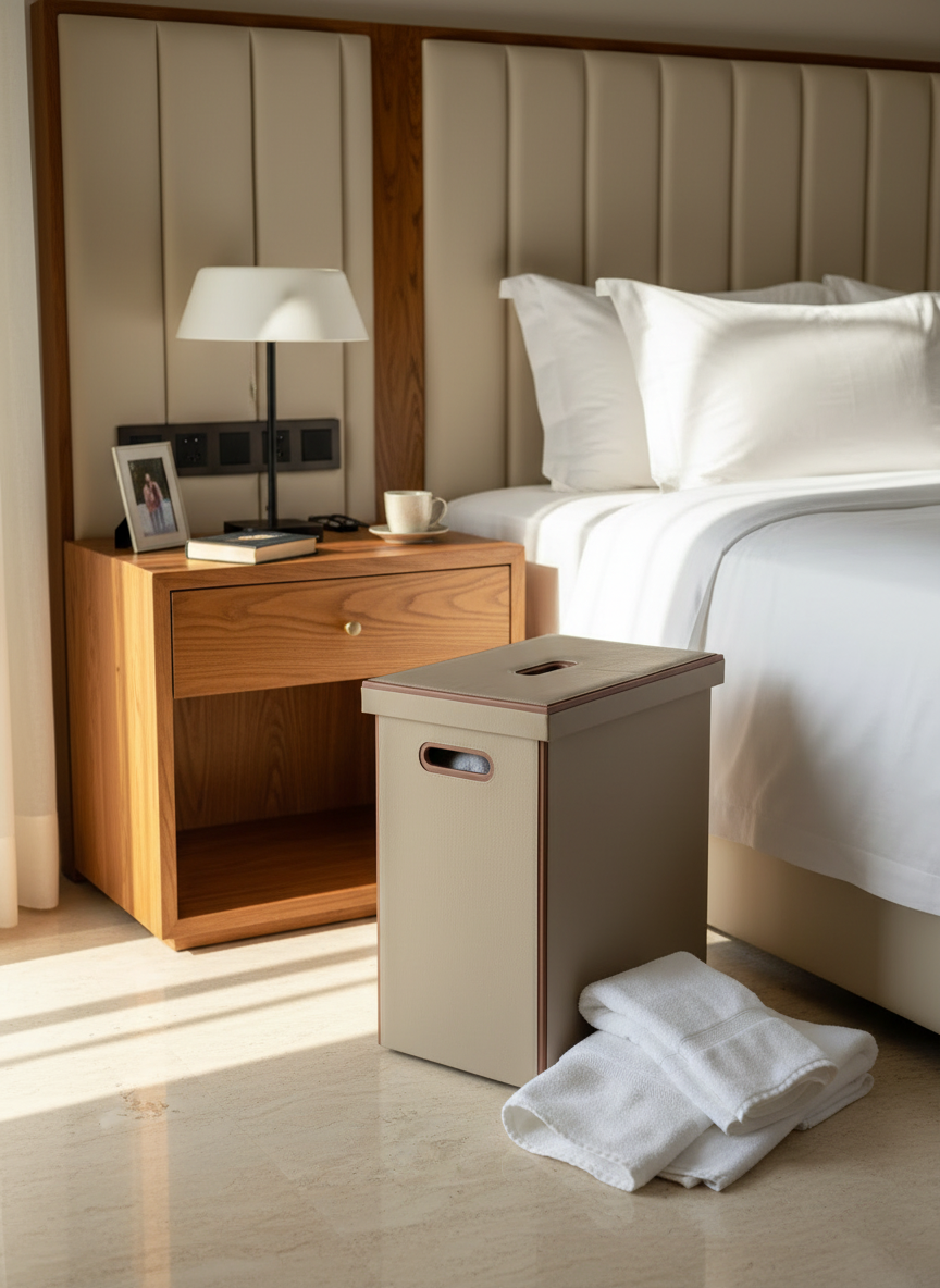 Naples Taupe Laundry Basket