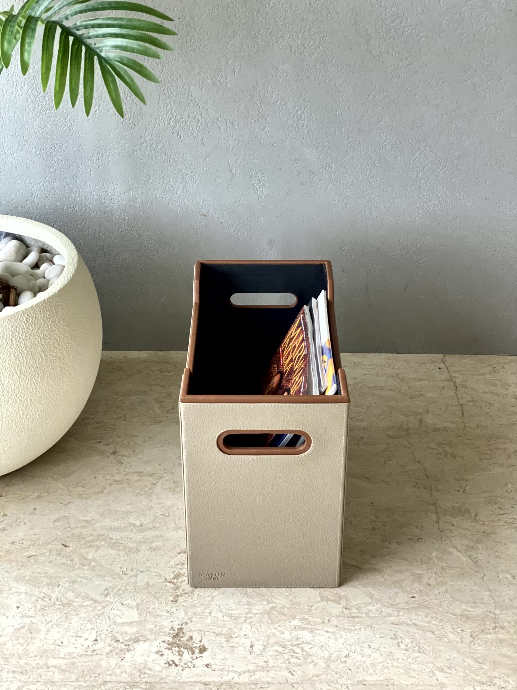 Naples Taupe Magazine Holder