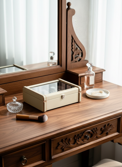 Naples Taupe Watch Box - 8 Slots