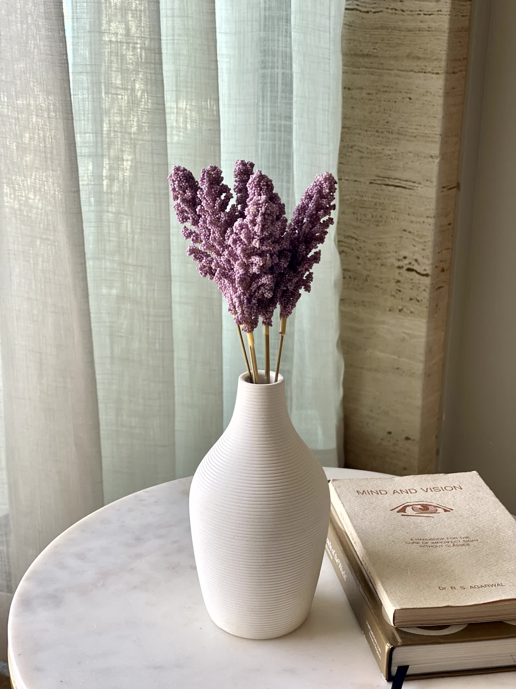 Artificial Wheat Ear Bunch  - Lavender (One Stem)