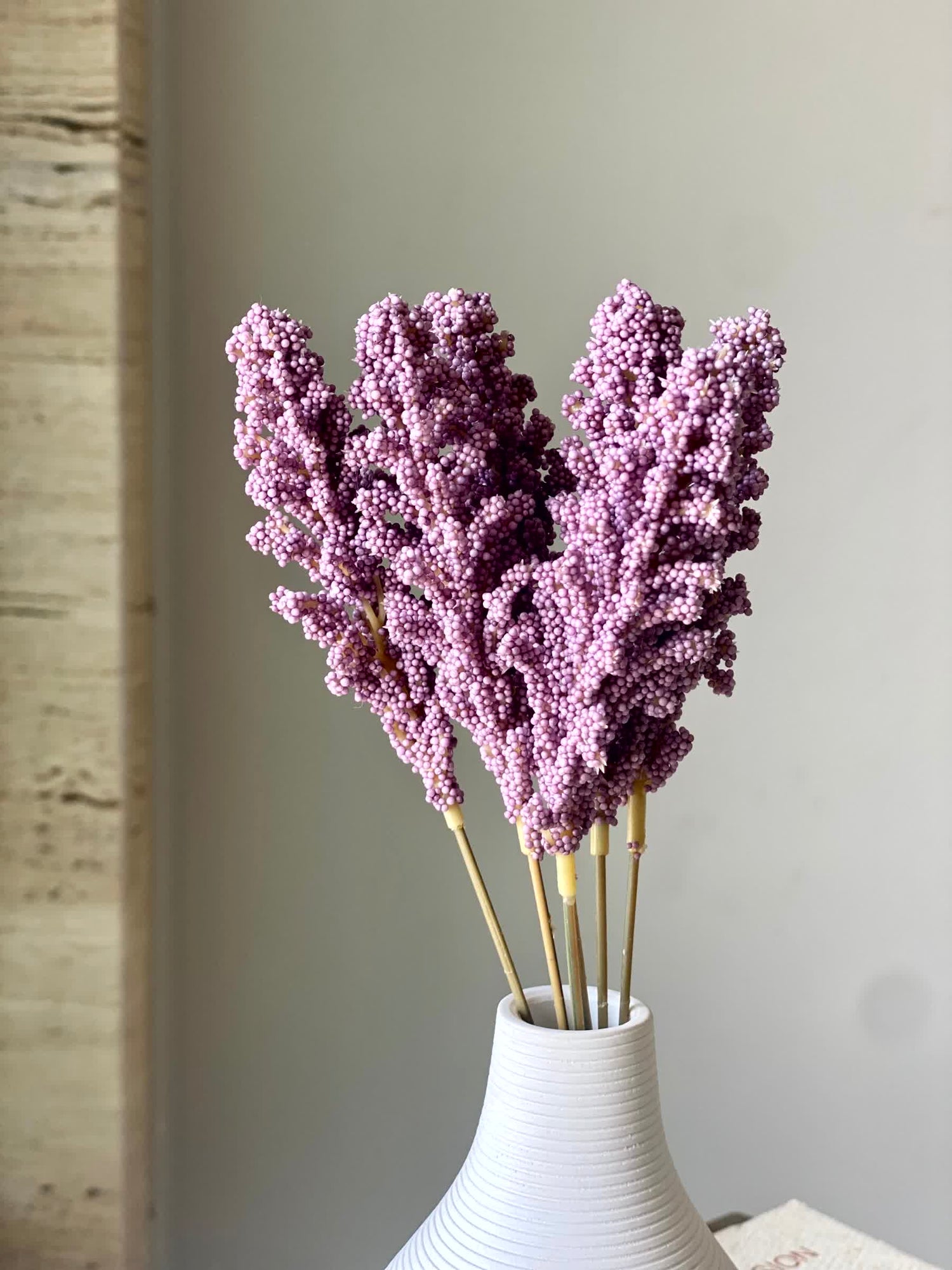 Artificial Wheat Ear Bunch  - Lavender