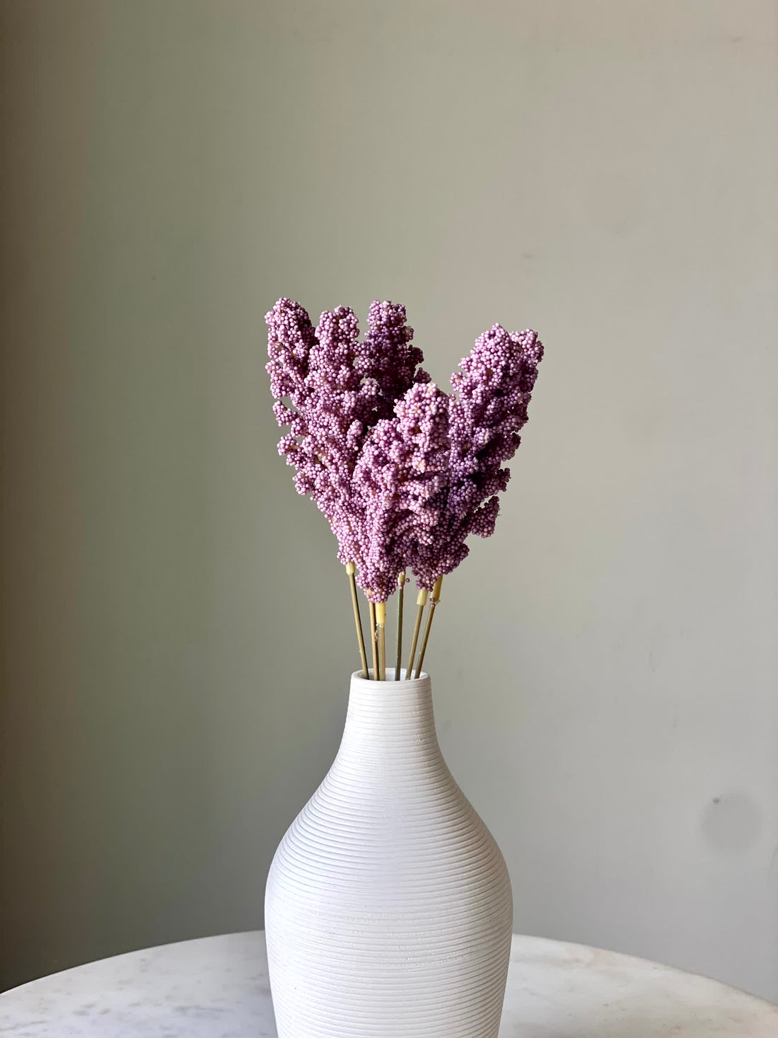 Artificial Wheat Ear Bunch  - Lavender (One Stem)