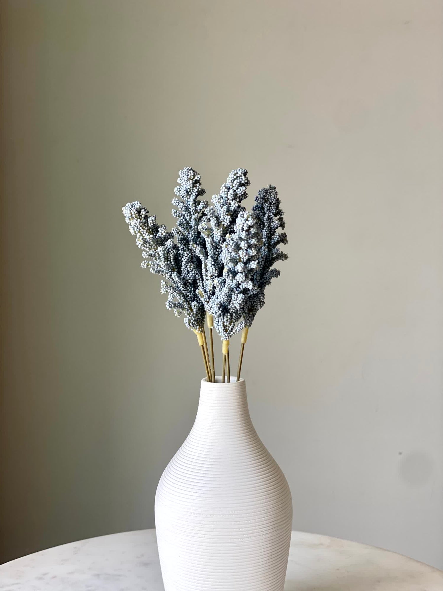 Artificial Wheat Ear Bunch - Blue (One Stem)