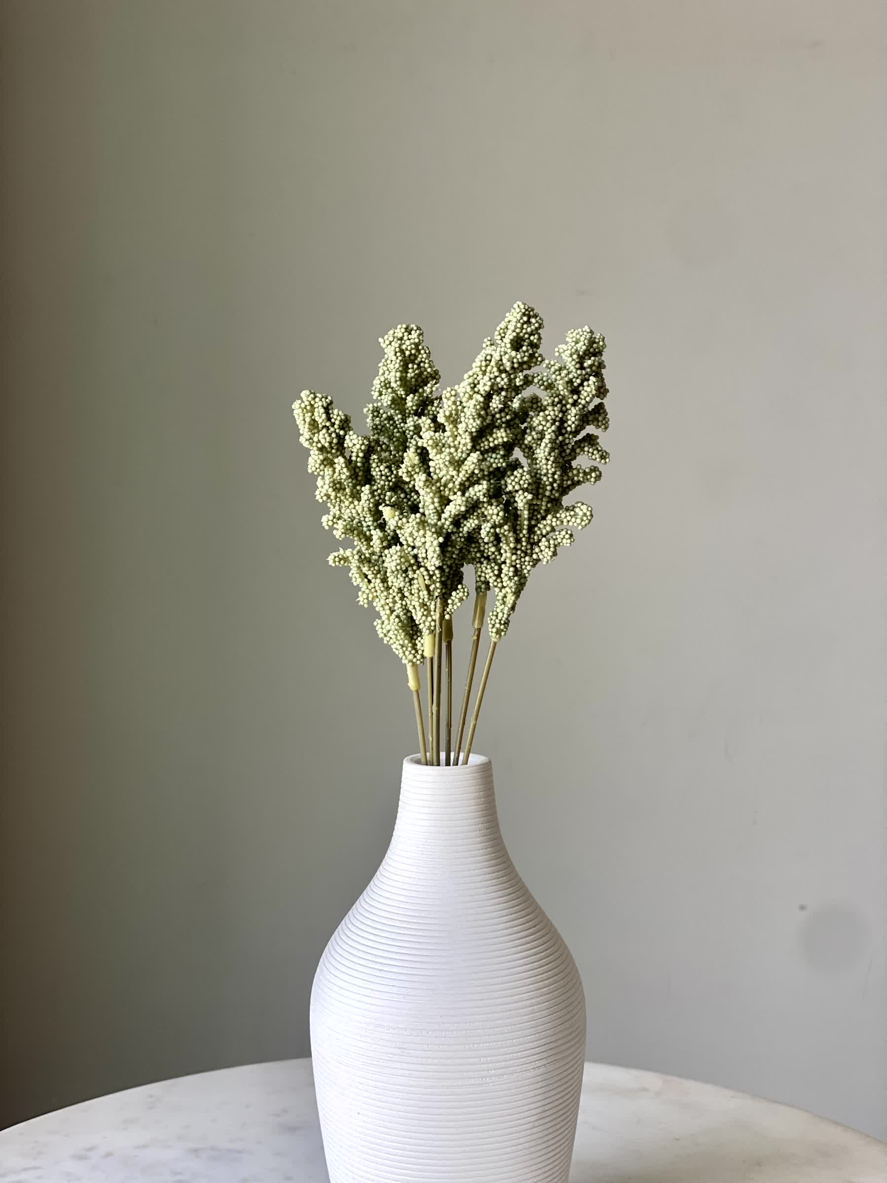 Artificial Wheat Ear Bunch - Green (One Stem)