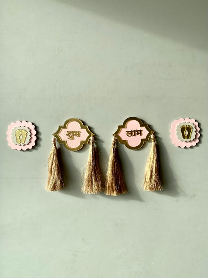 Shubh Labh Latkan &amp; Pagla - Pink (Set of 4)