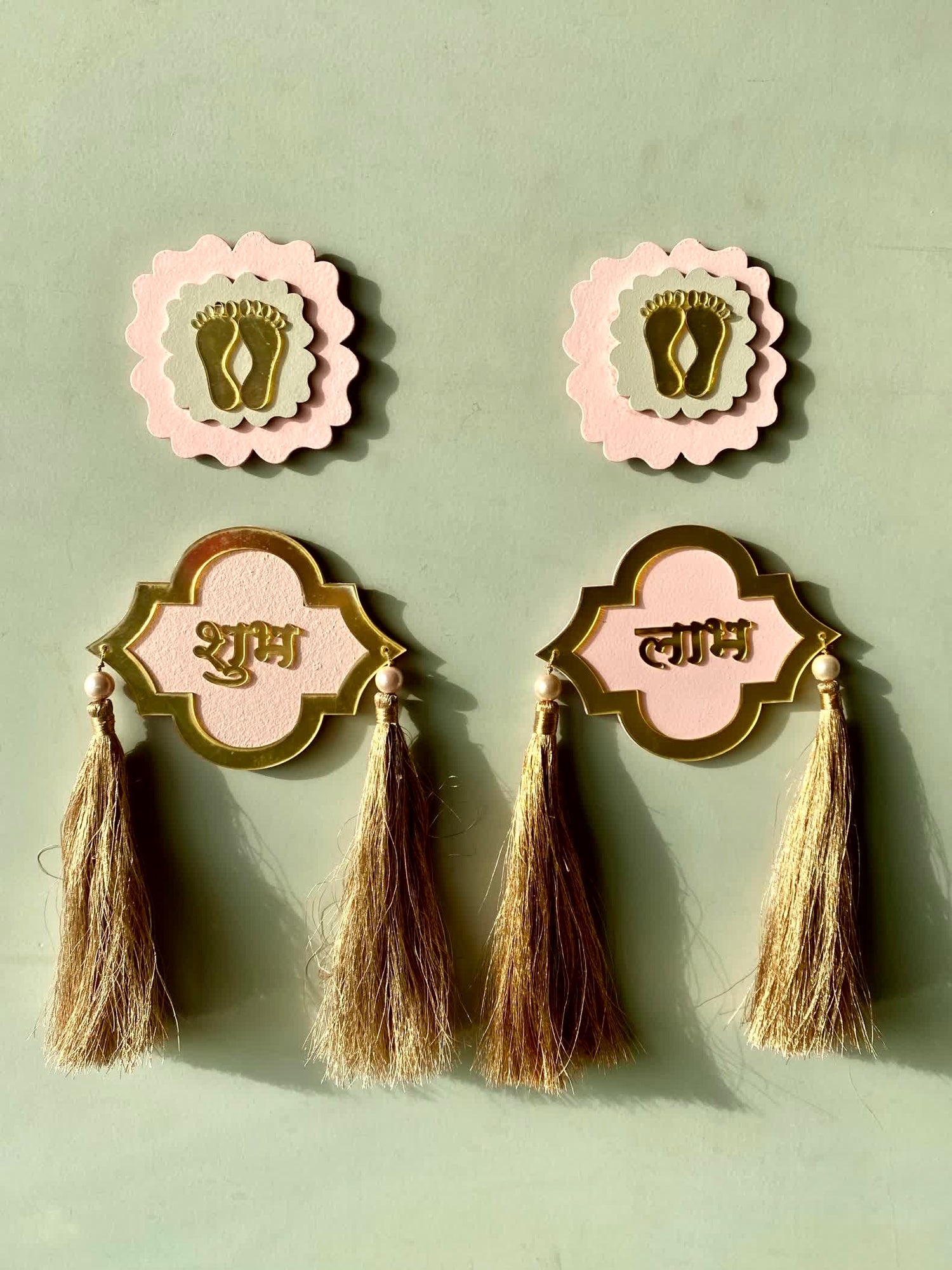 Shubh Labh Latkan &amp; Pagla - Pink (Set of 4)