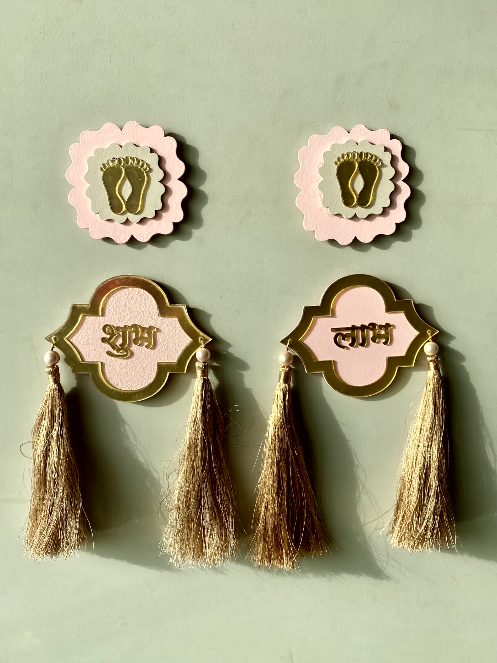 Shubh Labh Latkan &amp; Pagla - Pink (Set of 4)