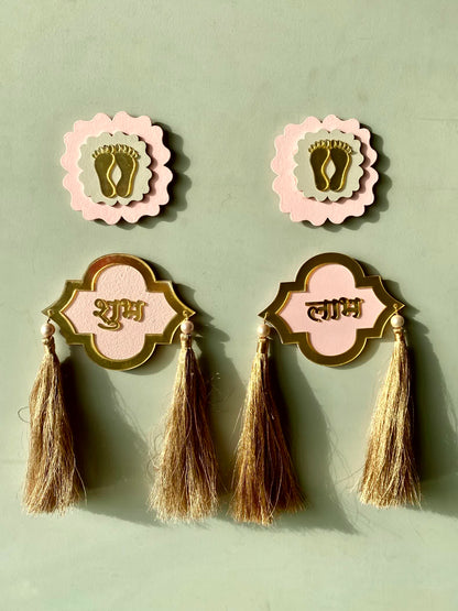Shubh Labh Latkan &amp; Pagla - Pink (Set of 4)