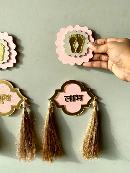 Shubh Labh Latkan &amp; Pagla - Pink (Set of 4)