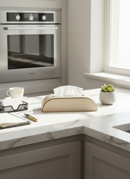 Naples Taupe Car Tissue Box