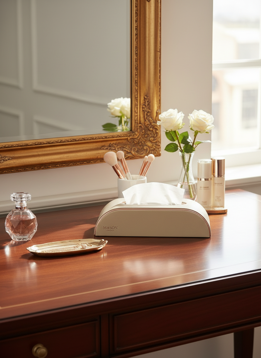 Naples Taupe Car Tissue Box