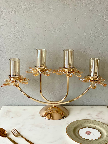 Aurora Gold Candle Holders