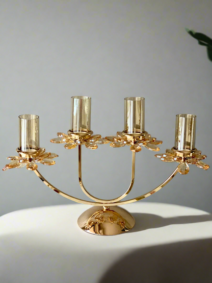 Aurora Gold Candle Holders