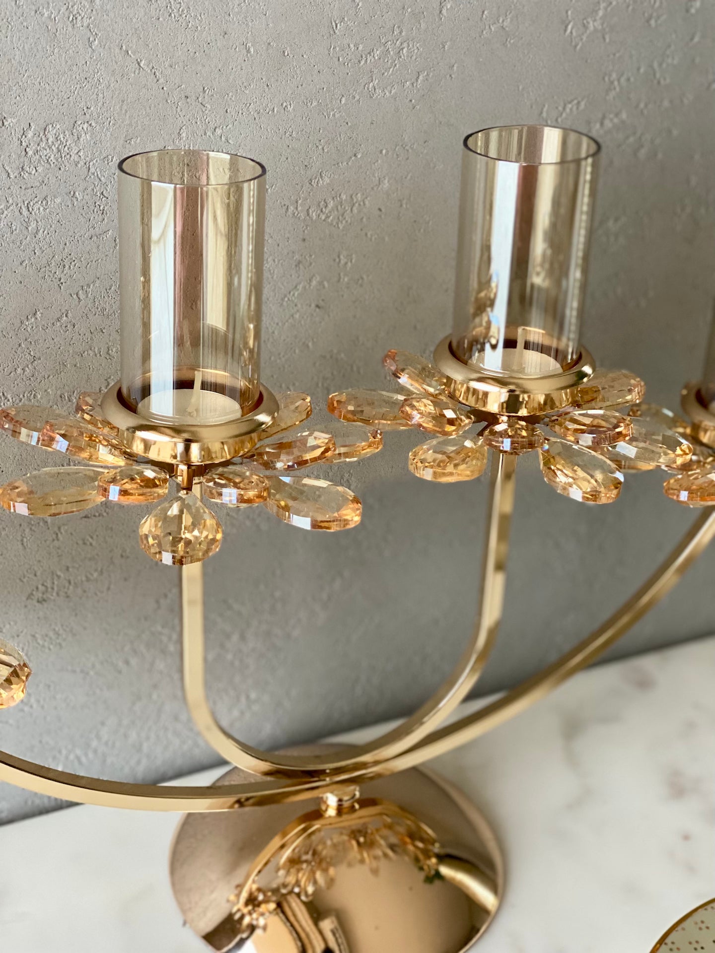 Aurora Gold Candle Holders