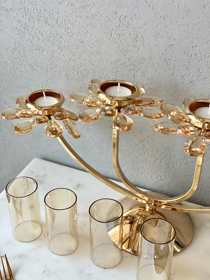 Aurora Gold Candle Holders