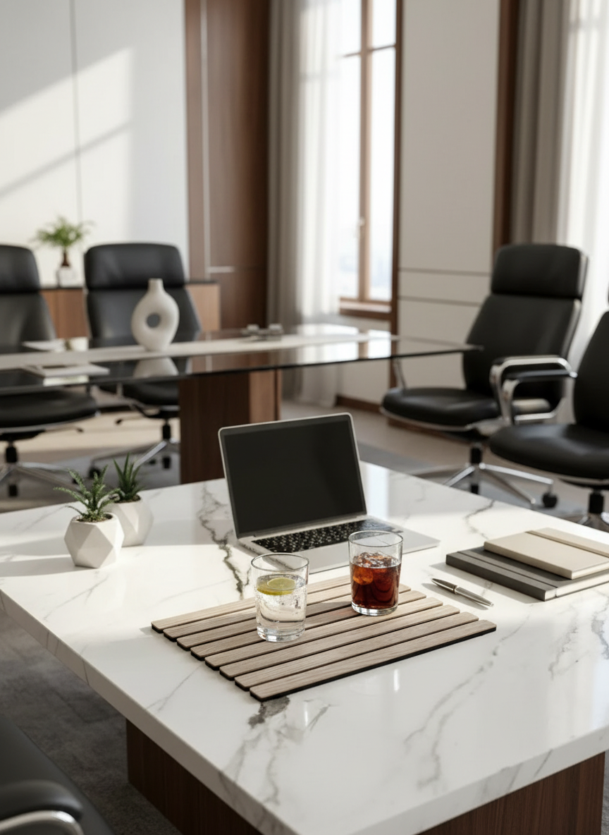 Elm Foldable Table Mats (Set of 2) - Cream