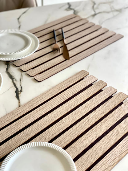 Elm Foldable Tablemats (Set of 2) - Cream