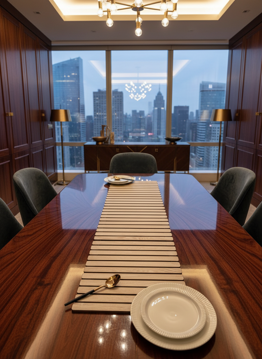 Elm Foldable Table Runner - Cream (3 Feet)