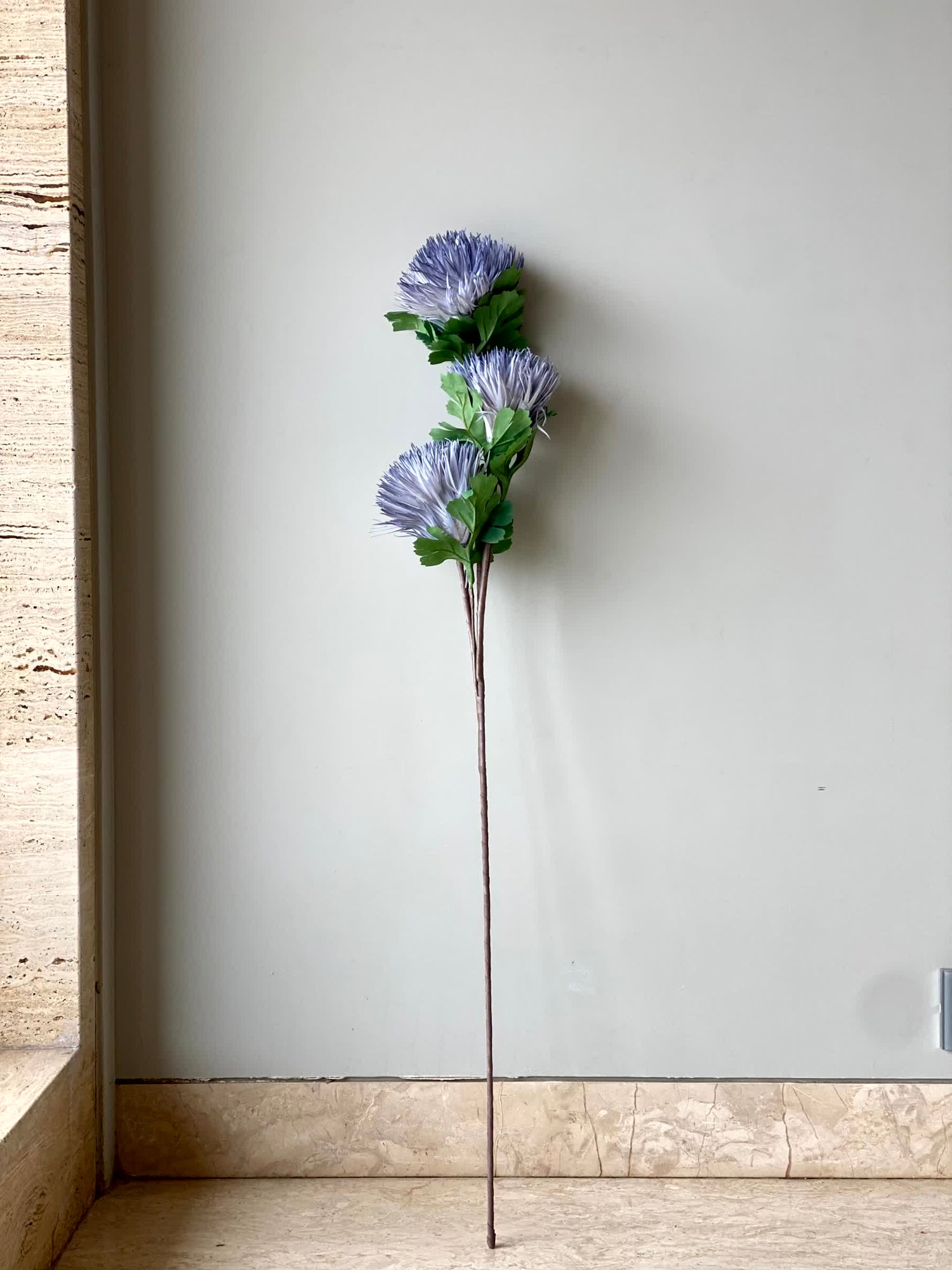 Artificial Chrysanthemum Stem - Blue (One Stem)