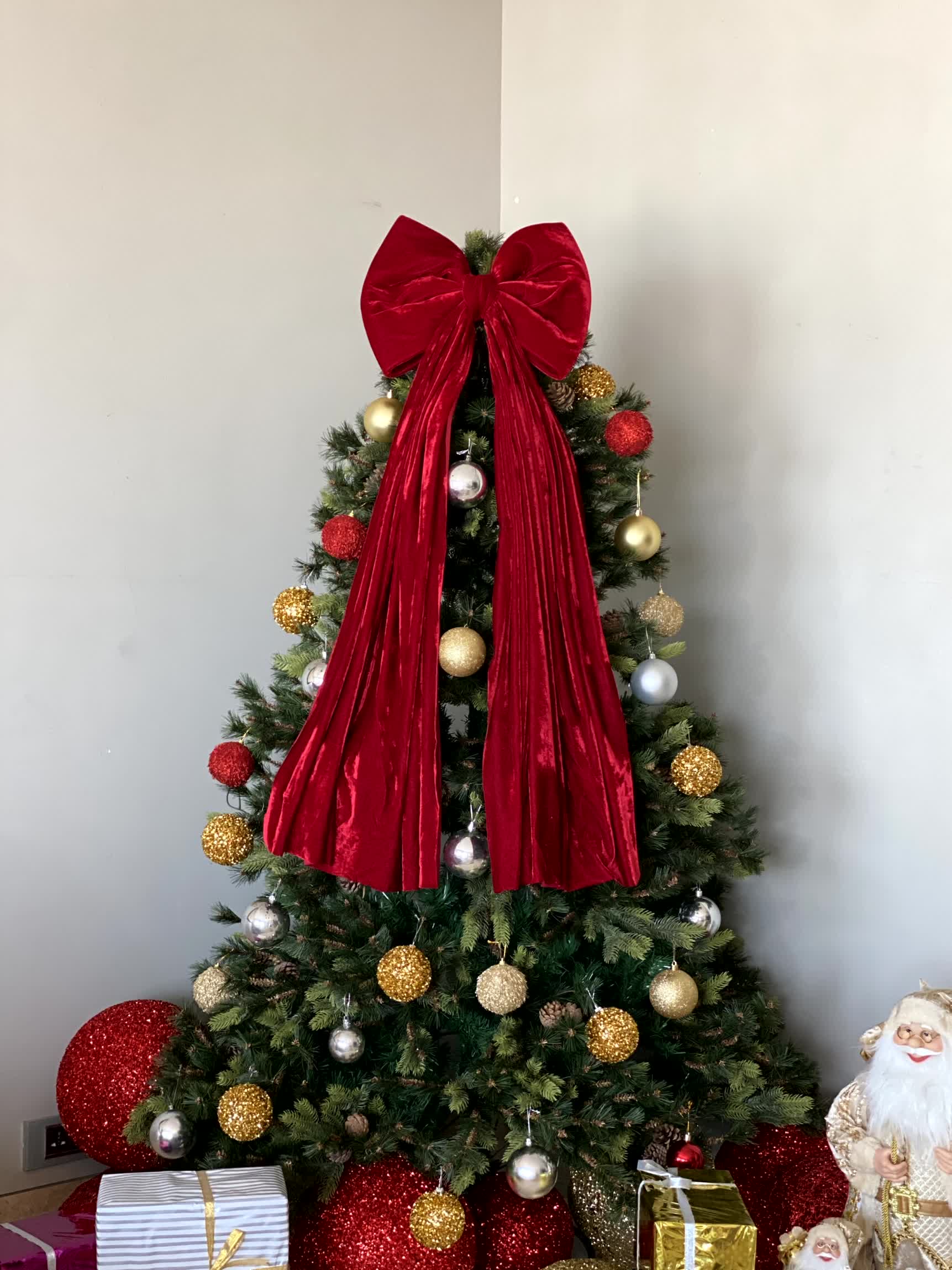 Christmas Red Bow Ornament (Medium)