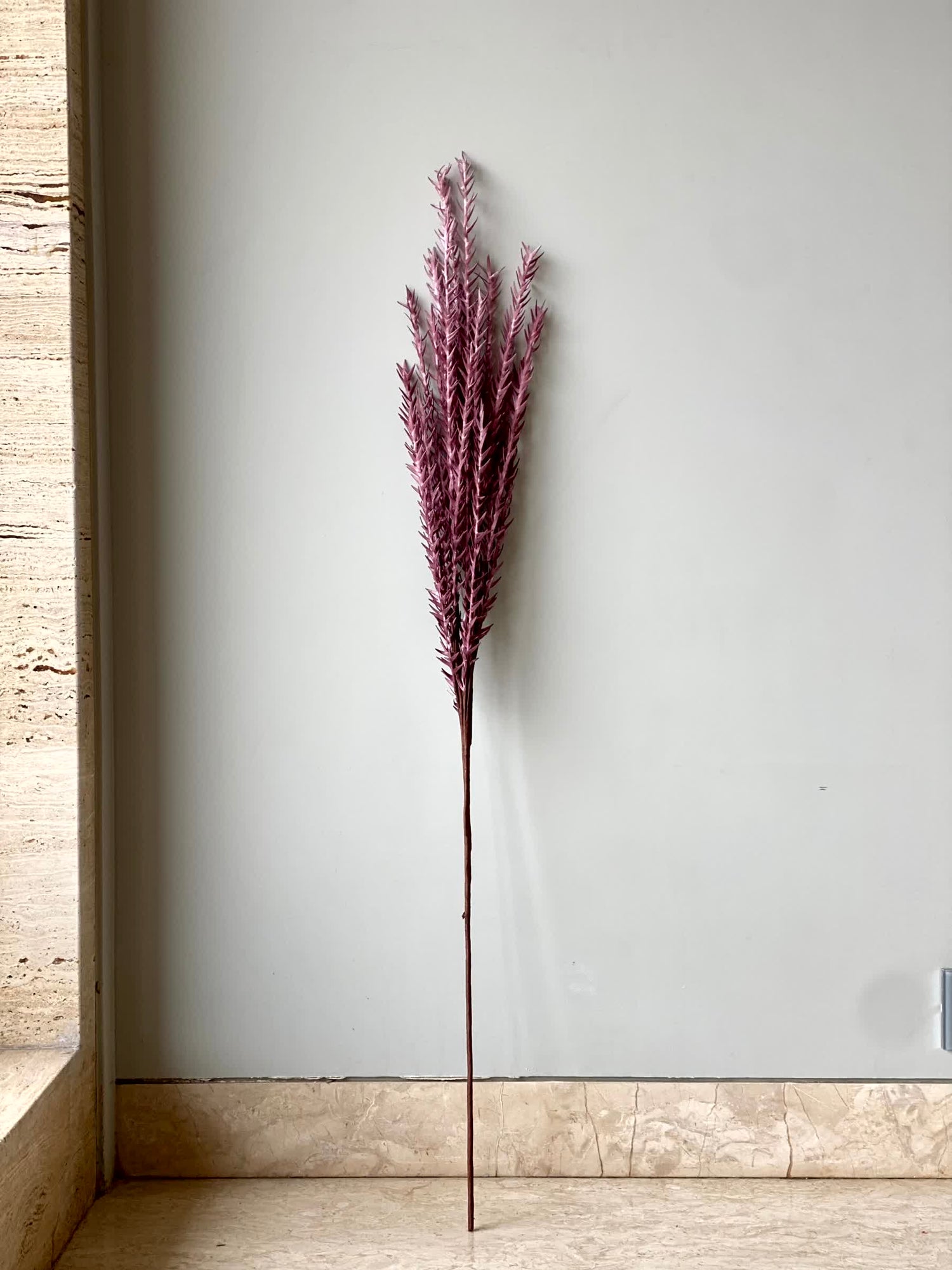 Artificial Pampas Grass (One Stem) - Maroon