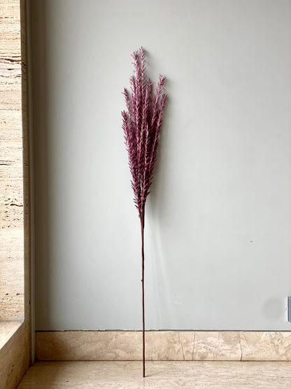 Artificial Pampas Grass (One Stem) - Maroon