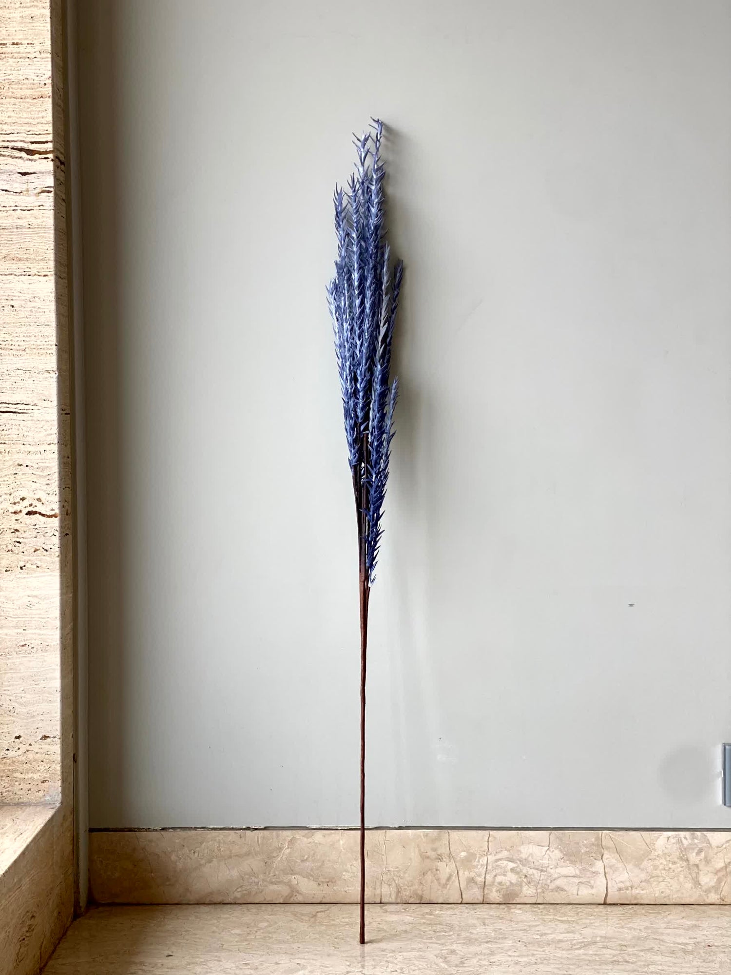 Artificial Pampas Grass (One Stem) - Blue