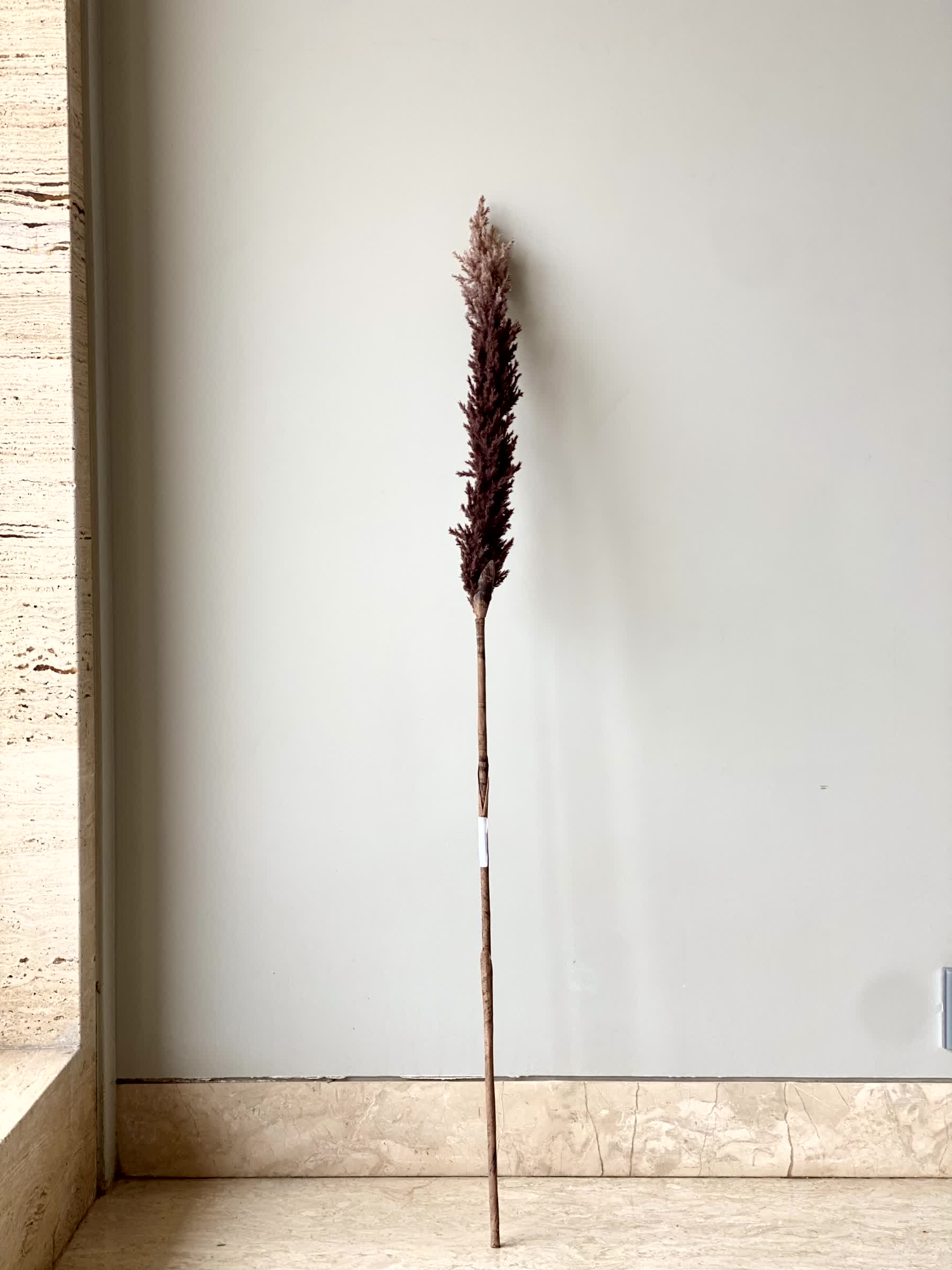 Artificial Wheat Silk Flower Stick (One Stem) - Brown (Tall)