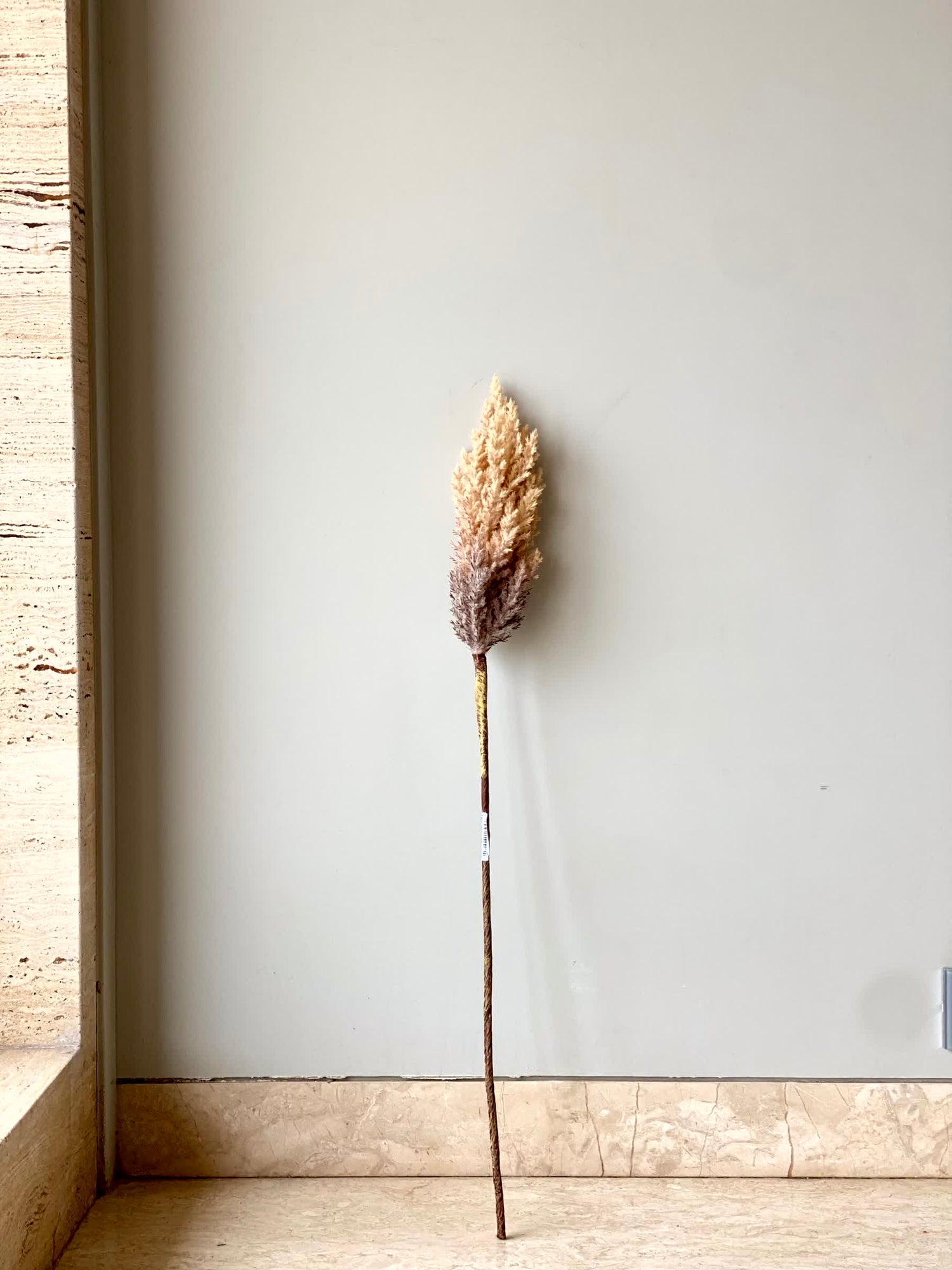 Artificial Wheat Silk Flower Stick (One Stem) - Beige (Short)