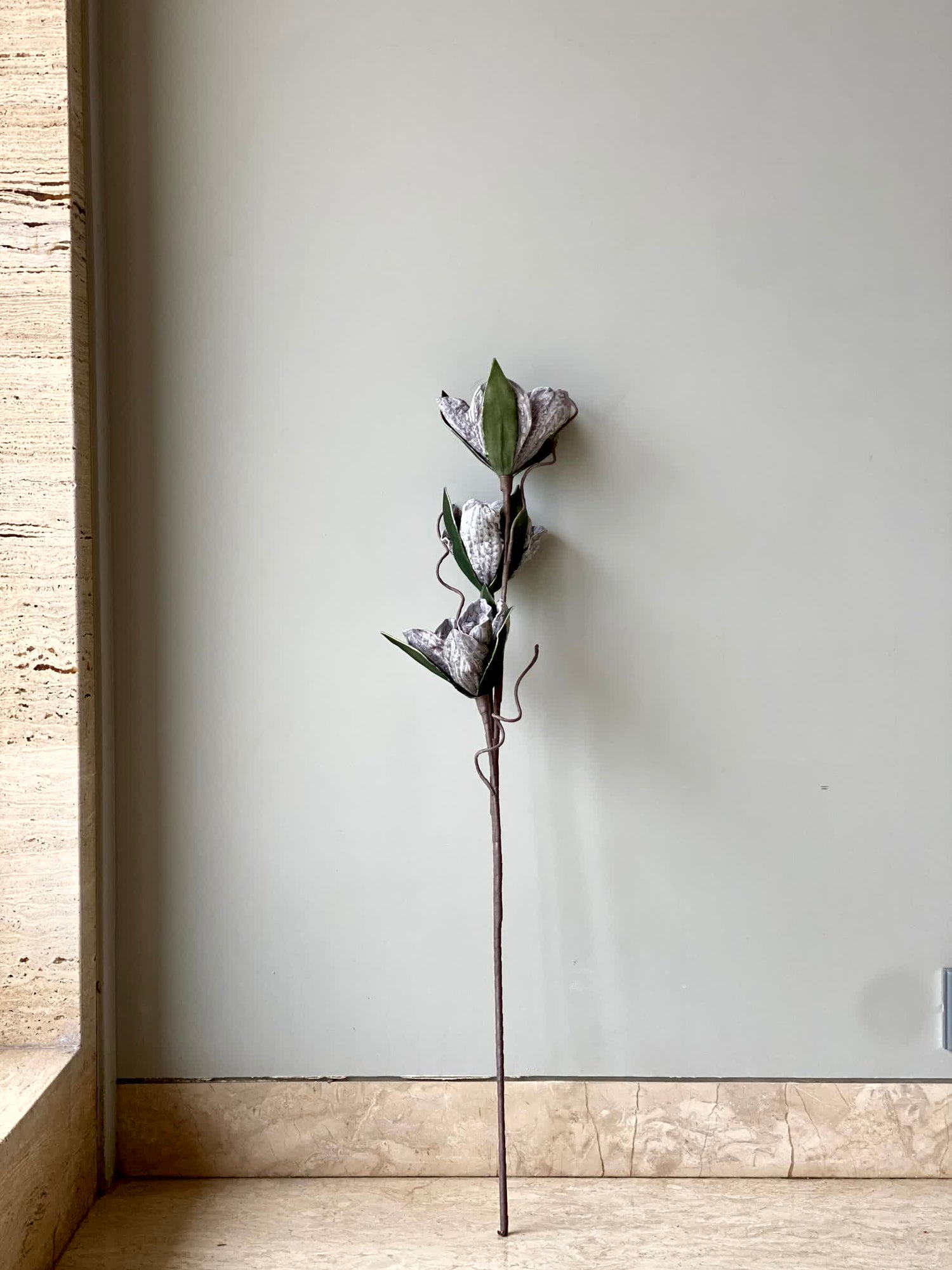 Artificial Tulip Stem - Grey (One Stem)