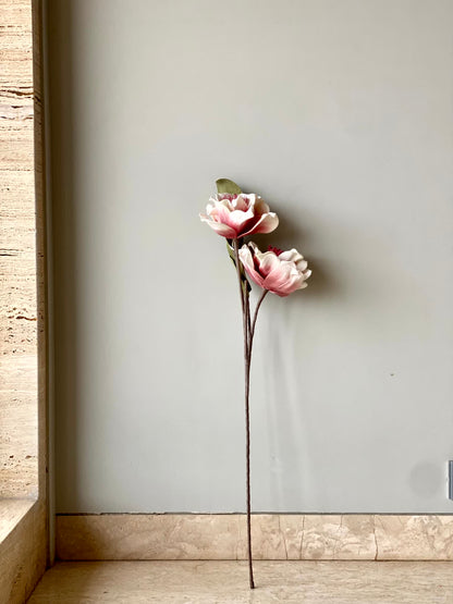 Artificial Blush Magnolia Stem - Pink (One Stem)