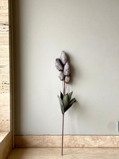 Artificial Tulip Flower Bunch (One Stem) - Grey