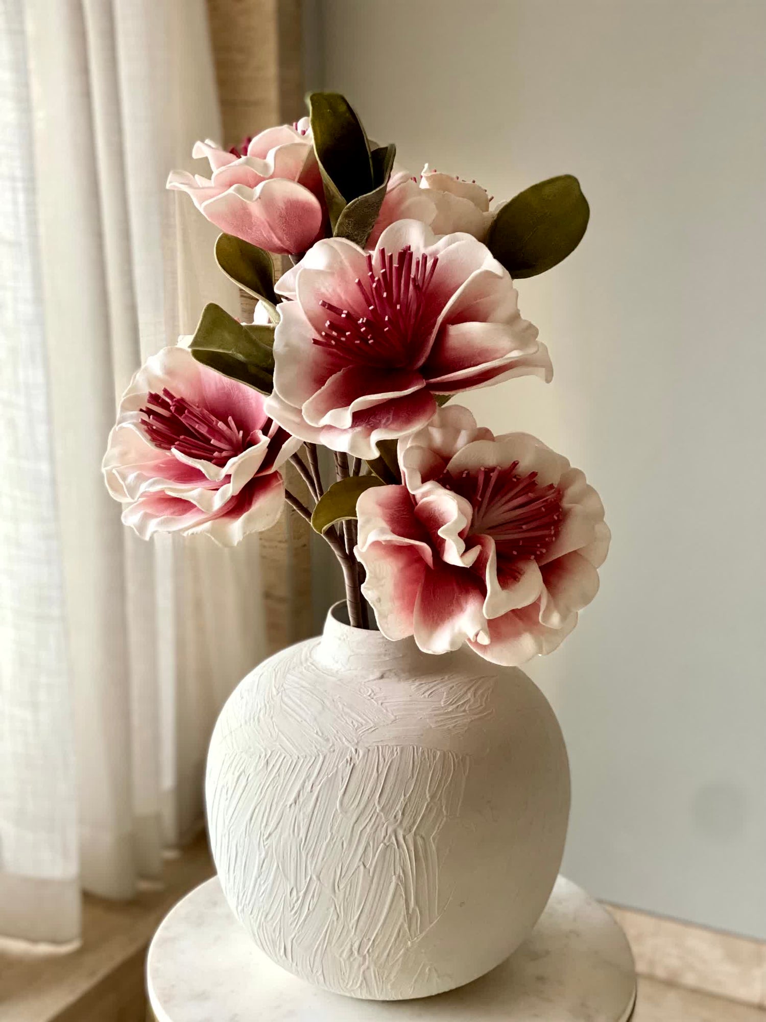 Artificial Blush Magnolia Stem - Pink (One Stem)