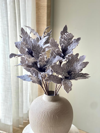 Artificial Gladolia Leaf Stem - Grey (One Stem)