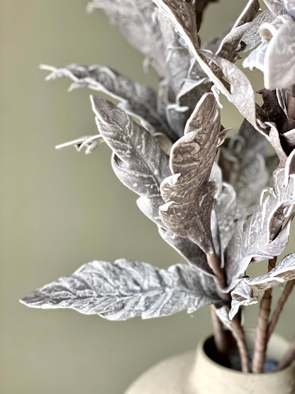 Artificial Gladolia Leaf Stem - Grey (One Stem)