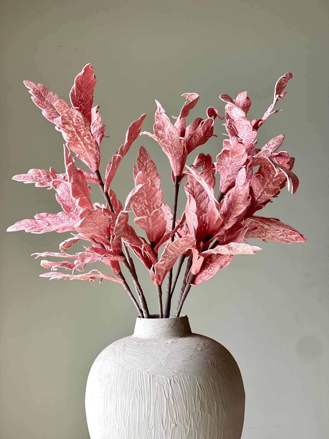 Artificial Gladolia Leaf Stem - Pink (One Stem)