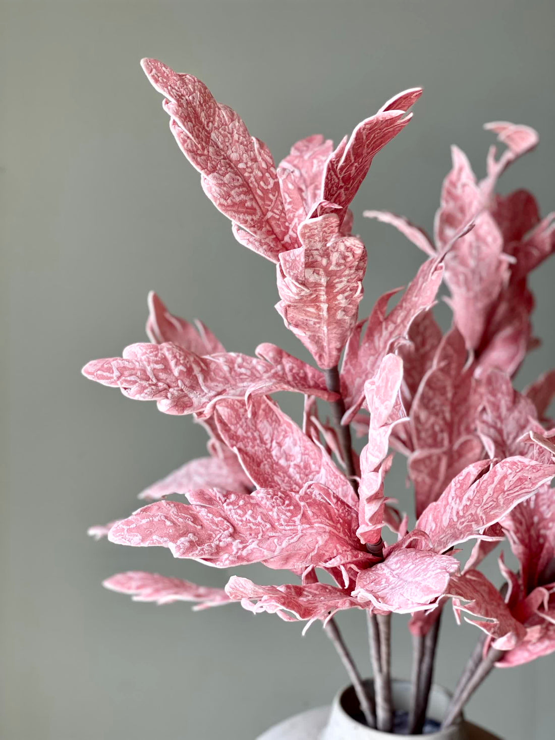 Artificial Gladolia Leaf Stem - Pink (One Stem)