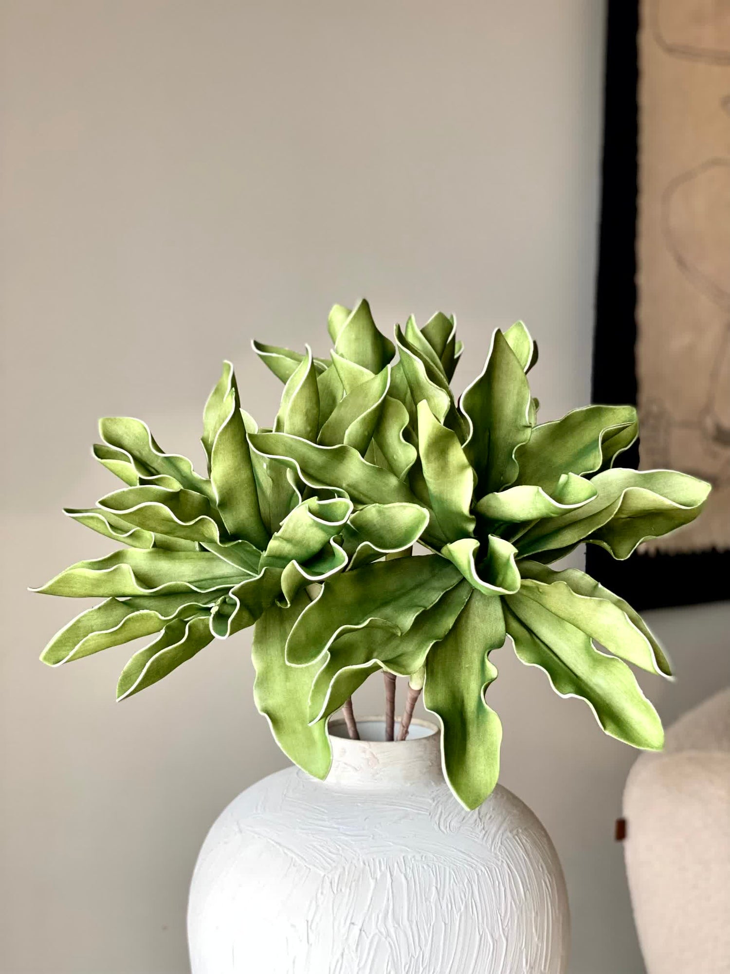 Artificial Hydrangea Stem - Green (One Stem)