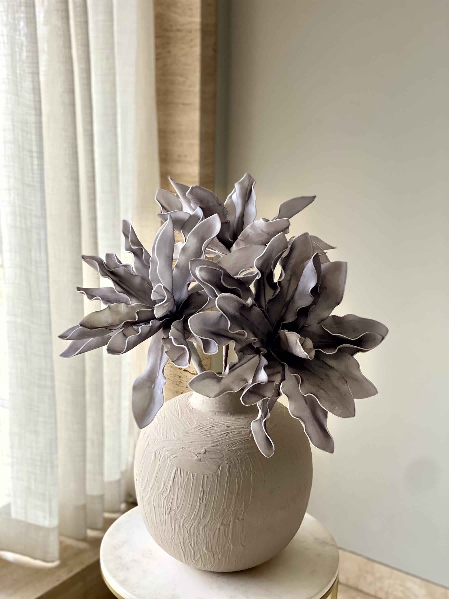 Artificial Hydrangea Stem - Grey (One Stem)